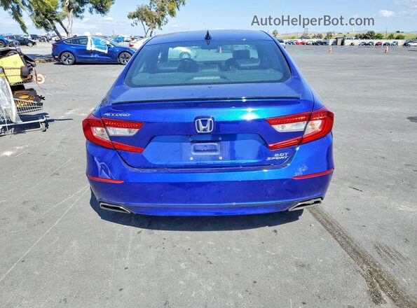 1HGCV2F32MA032087 2021 HONDA ACCORD Blue Вид ззаду