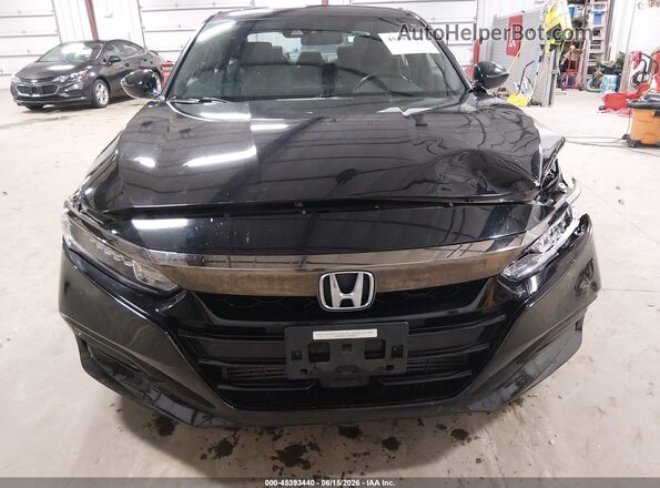 1HGCV2F33JA021711 2018 HONDA ACCORD Black Front view