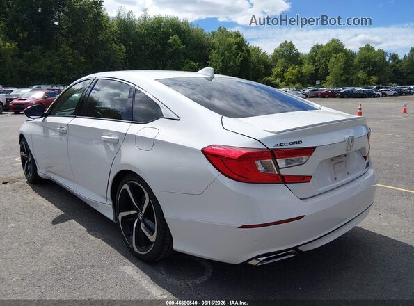 1HGCV2F33JA040842 2018 HONDA ACCORD White Rear left