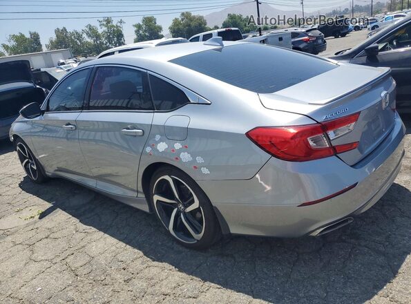 1HGCV2F33JA053462 2018 HONDA ACCORD Silver Задня ліва чверть