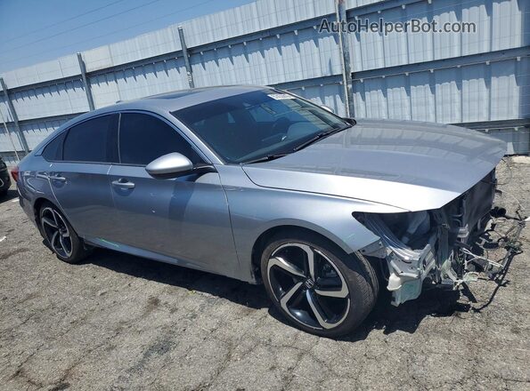1HGCV2F33JA053462 2018 HONDA ACCORD Silver Передня права чверть
