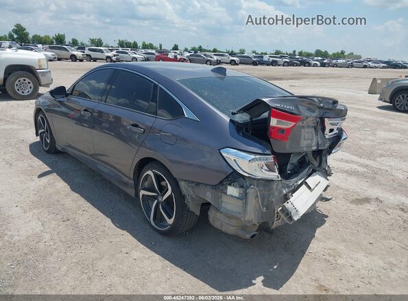 1HGCV2F33KA006918 2019 HONDA ACCORD Gray Задня ліва чверть