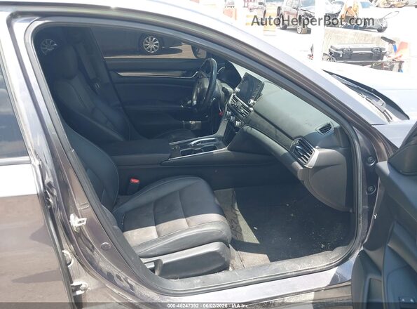 1HGCV2F33KA006918 2019 HONDA ACCORD Gray Вид салону спереду