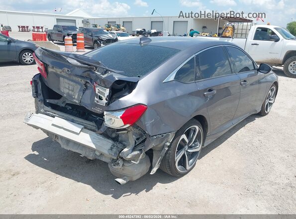 1HGCV2F33KA006918 2019 HONDA ACCORD Gray Задня права чверть