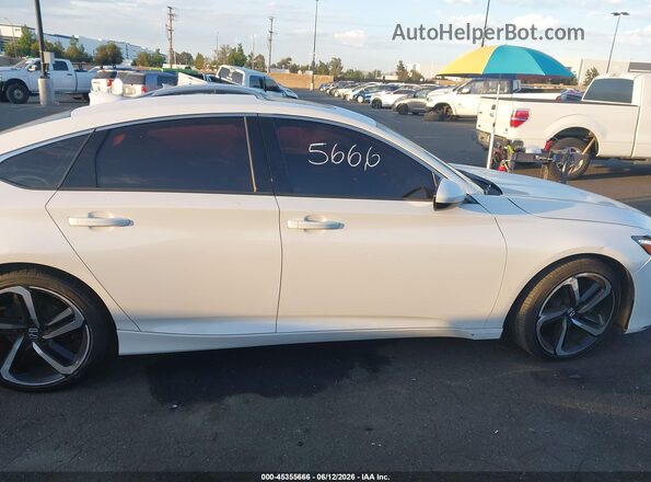 1HGCV2F33KA008314 2019 HONDA ACCORD White Սալոնի հետևի տեսք