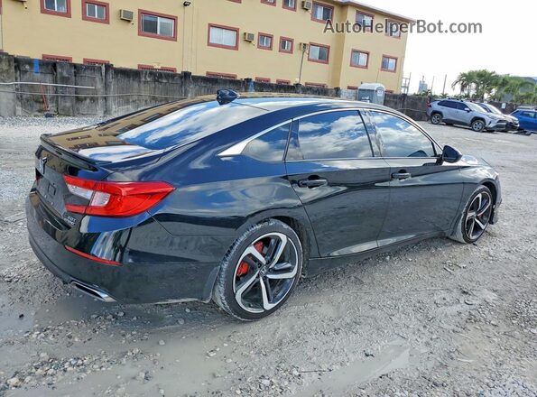 1HGCV2F33LA003227 2020 HONDA ACCORD Black Հետևի աջ