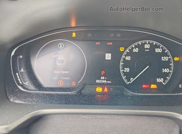 1HGCV2F33LA005415 2020 HONDA ACCORD White Instrument cluster view