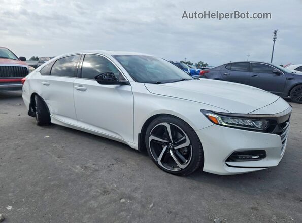 1HGCV2F33LA031884 2020 HONDA ACCORD Белый Передняя правая четверть