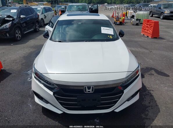 1HGCV2F33MA024807 2021 HONDA ACCORD Белый Вид щитка приборов