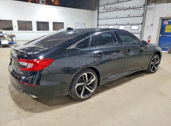 1HGCV2F34JA020227 2018 HONDA ACCORD Black Հետևի աջ