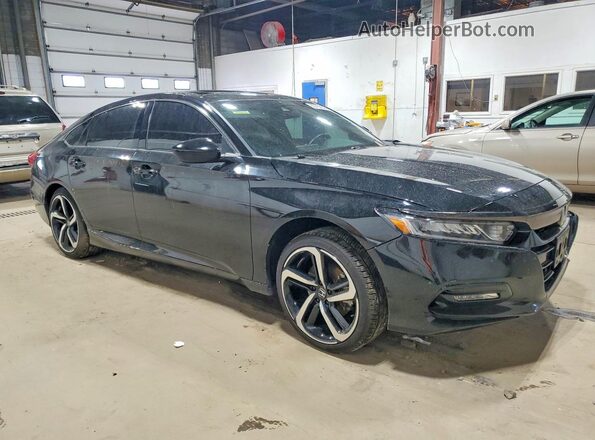 1HGCV2F34JA020227 2018 HONDA ACCORD Black Առջևի աջ