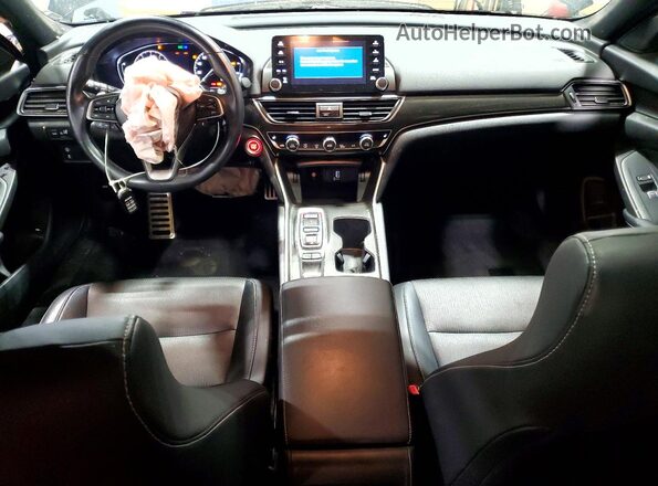 1HGCV2F34JA020227 2018 HONDA ACCORD Black Առջևի վահանակի տեսք
