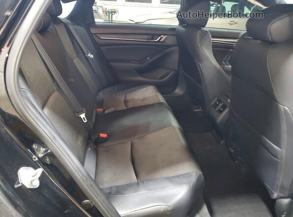 1HGCV2F34JA020227 2018 HONDA ACCORD Black Հետևի նստատեղերի տեսք