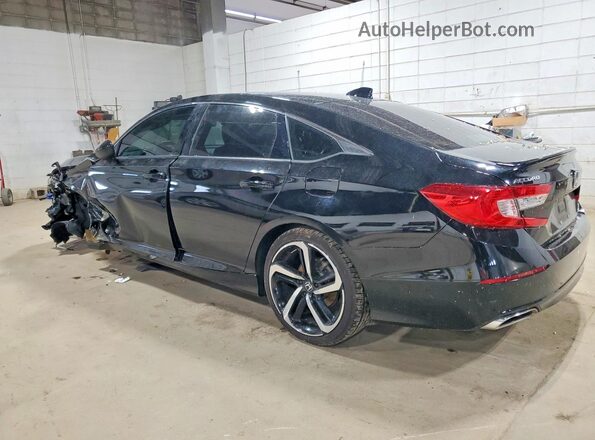 1HGCV2F34JA020227 2018 HONDA ACCORD Black Հետևի ձախ