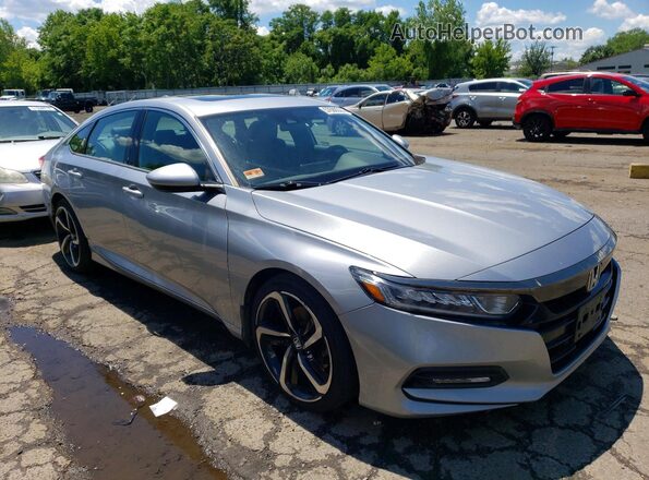 1HGCV2F34KA028720 2019 HONDA ACCORD Silver Przód prawy