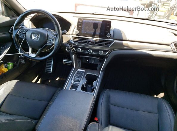 1HGCV2F34KA028720 2019 HONDA ACCORD Silver Widok deski rozdzielczej