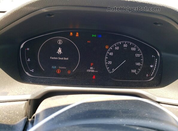 1HGCV2F34KA028720 2019 HONDA ACCORD Silver Widok zestawu wskaźników