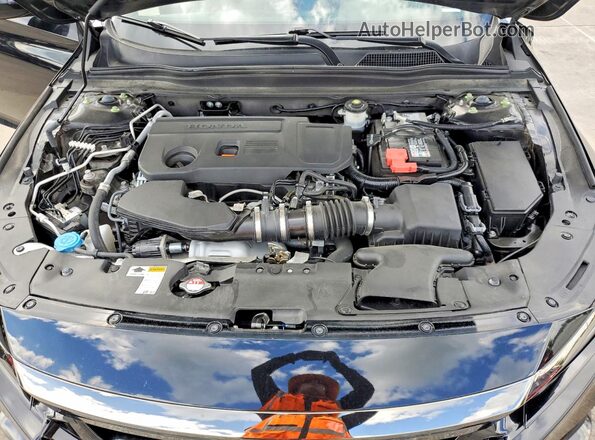 1HGCV2F34MA001195 2021 HONDA ACCORD Black უკანა სალონის ხედი