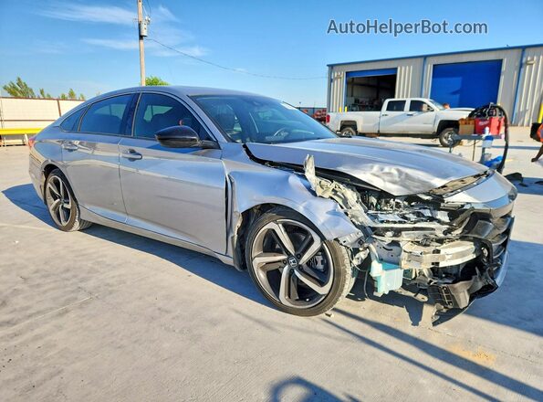 1HGCV2F34MA010723 2021 HONDA ACCORD Серебряный Передняя правая четверть