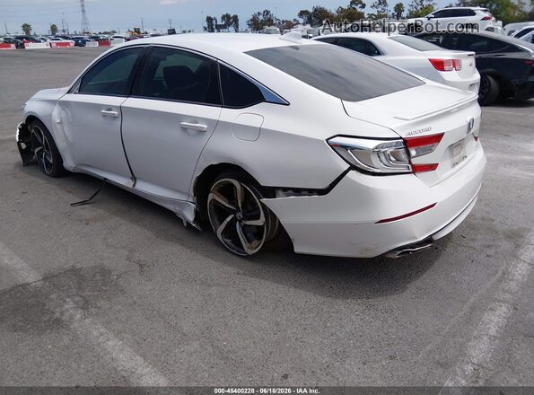 1HGCV2F35JA004229 2018 HONDA ACCORD Белый Задняя левая четверть