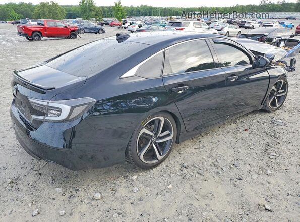 1HGCV2F35JA051969 2018 HONDA ACCORD Black Հետևի աջ