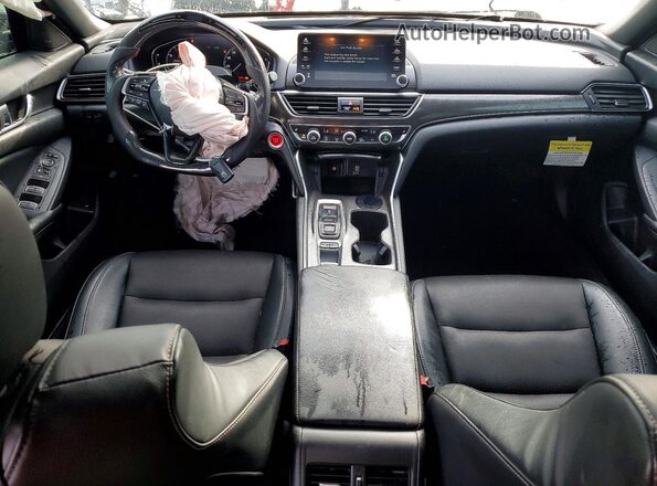 1HGCV2F35JA051969 2018 HONDA ACCORD Black Առջևի վահանակի տեսք