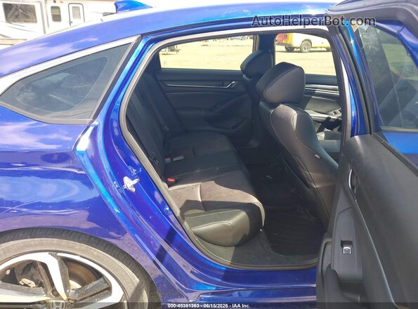 1HGCV2F35KA008668 2019 HONDA ACCORD Blue Vista de la etiqueta del VIN