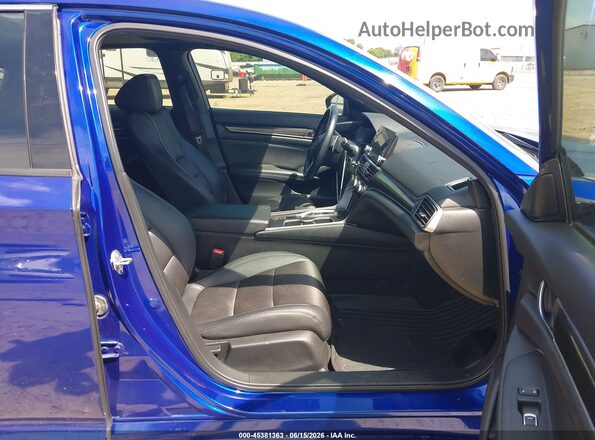 1HGCV2F35KA008668 2019 HONDA ACCORD Blue Vista interior delantera