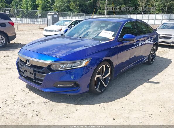 1HGCV2F35KA008668 2019 HONDA ACCORD Blue Vista tres cuartos delantera izquierda