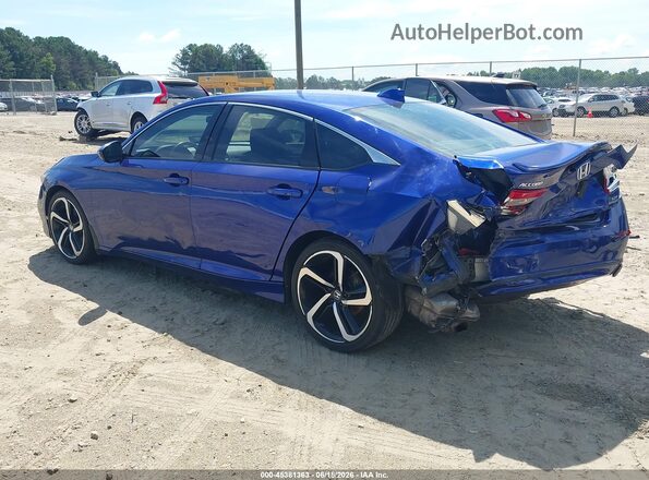 1HGCV2F35KA008668 2019 HONDA ACCORD Blue Trasero izquierdo