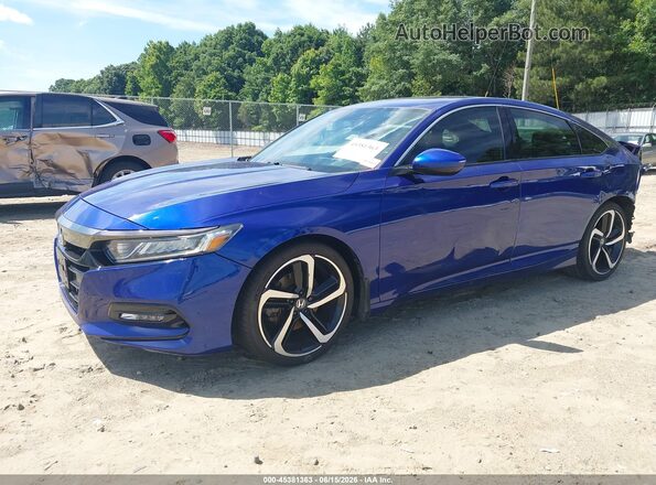 1HGCV2F35KA008668 2019 HONDA ACCORD Blue 