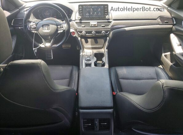 1HGCV2F35KA023641 2019 HONDA ACCORD Black Widok deski rozdzielczej