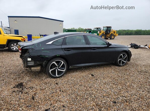 1HGCV2F35KA030346 2019 HONDA ACCORD Black Trasero derecho