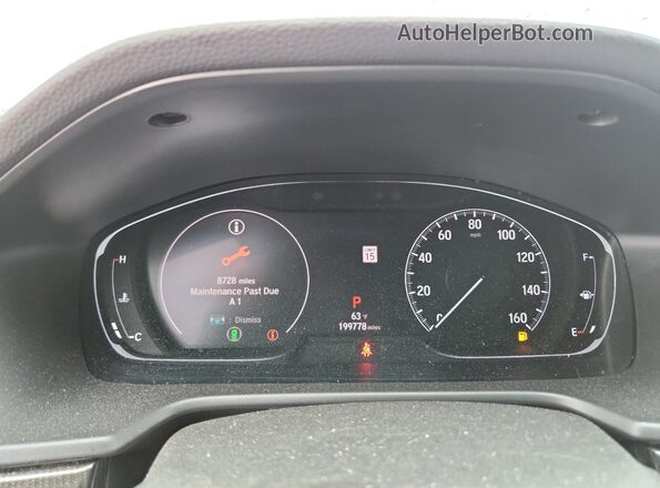1HGCV2F35KA030346 2019 HONDA ACCORD Black Vista del cuadro de instrumentos