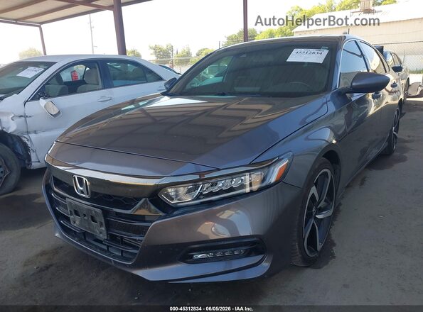1HGCV2F35KA033554 2019 HONDA ACCORD Gray 