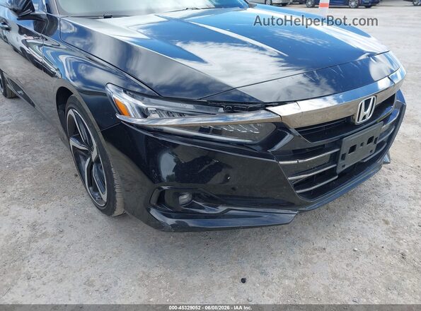 1HGCV2F35MA010472 2021 HONDA ACCORD Black წინა ხედი