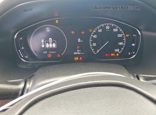 1HGCV2F35MA027028 2021 HONDA ACCORD Белый Вид щитка приборов