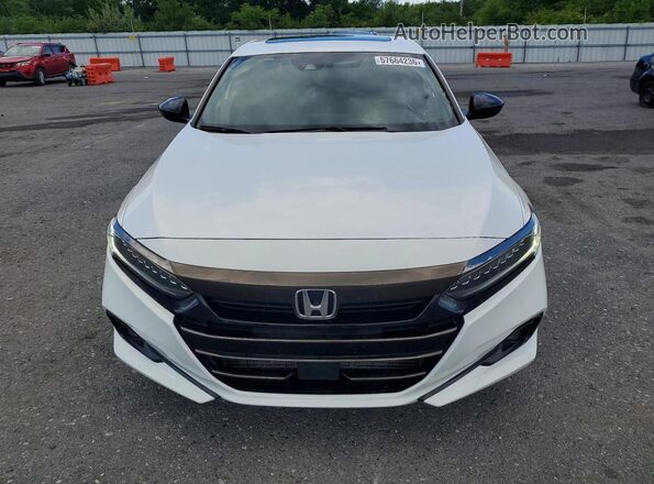1HGCV2F35MA027028 2021 HONDA ACCORD Белый Вид спереди