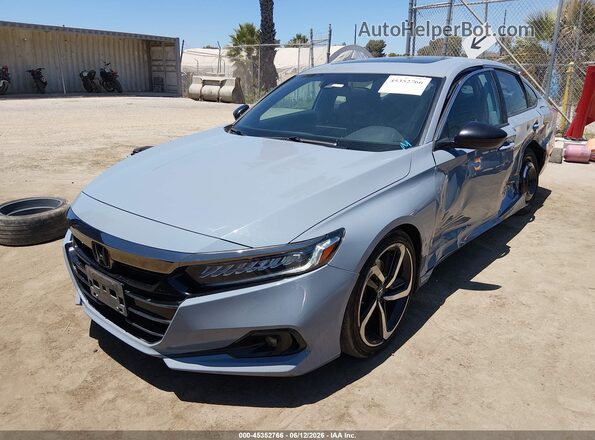 1HGCV2F35MA029779 2021 HONDA ACCORD Gray Front left