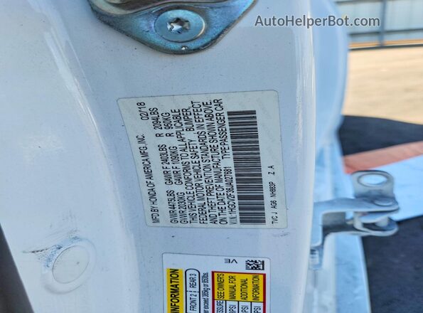 1HGCV2F36JA027681 2018 HONDA ACCORD White 