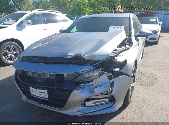 1HGCV2F36JA047672 2018 HONDA ACCORD Silver Вид спереду
