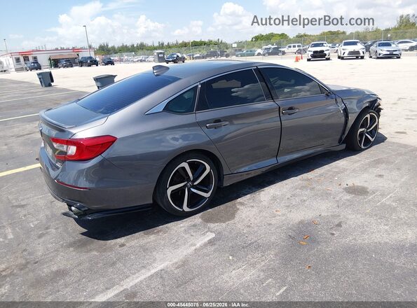 1HGCV2F36JA052841 2018 HONDA ACCORD Gray Հետևի աջ