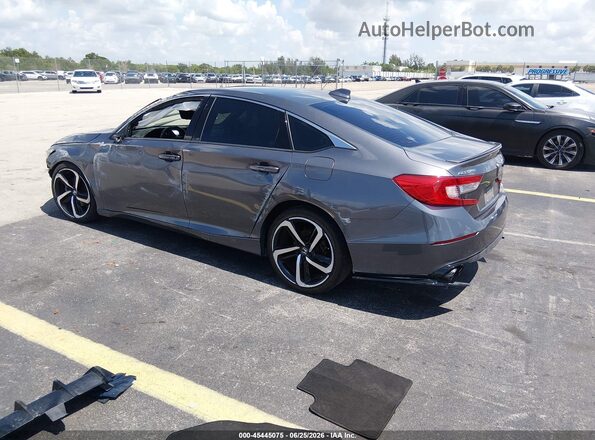 1HGCV2F36JA052841 2018 HONDA ACCORD Gray Հետևի ձախ