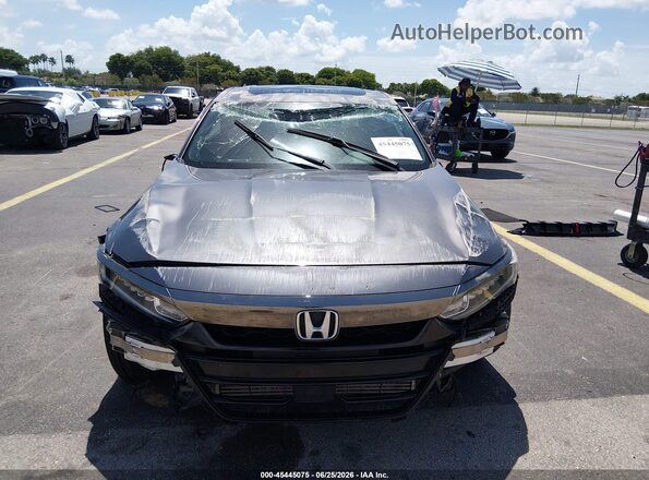 1HGCV2F36JA052841 2018 HONDA ACCORD Gray Սալոնի հետևի տեսք