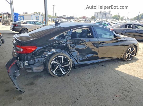 1HGCV2F36KA021980 2019 HONDA ACCORD Black Հետևի աջ