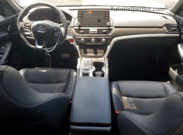 1HGCV2F36KA021980 2019 HONDA ACCORD Black Առջևի վահանակի տեսք