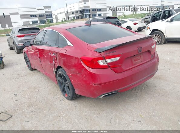 1HGCV2F36MA009671 2021 HONDA ACCORD Красный Задняя левая четверть