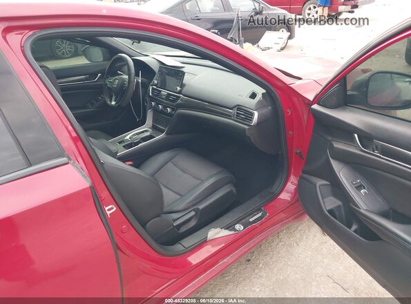 1HGCV2F36MA009671 2021 HONDA ACCORD Красный Вид салона спереди