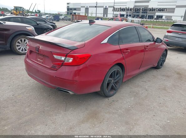 1HGCV2F36MA009671 2021 HONDA ACCORD Красный Задняя правая четверть