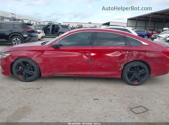 1HGCV2F36MA009671 2021 HONDA ACCORD Красный Вид спереди
